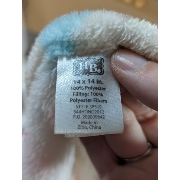 HB Horse Barn Pink Plush Lovey & Soft Security Blanket 14"x14" For Babies - Picture 5 of 5